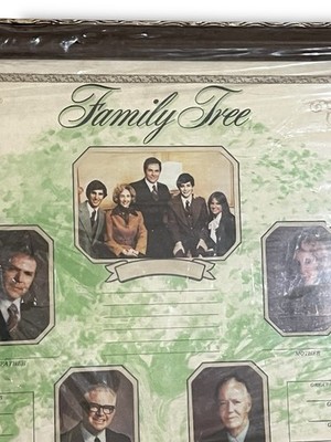 チャートギャラリー　ChartGalleryStandard 5 Vintage 5 Generation FAMILY TREE Ancestry Chart in Ornate Wood