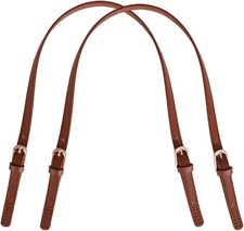 2Pcs Leather Replacement Handles Shoulder Straps with Adjustable Buckle, PU P