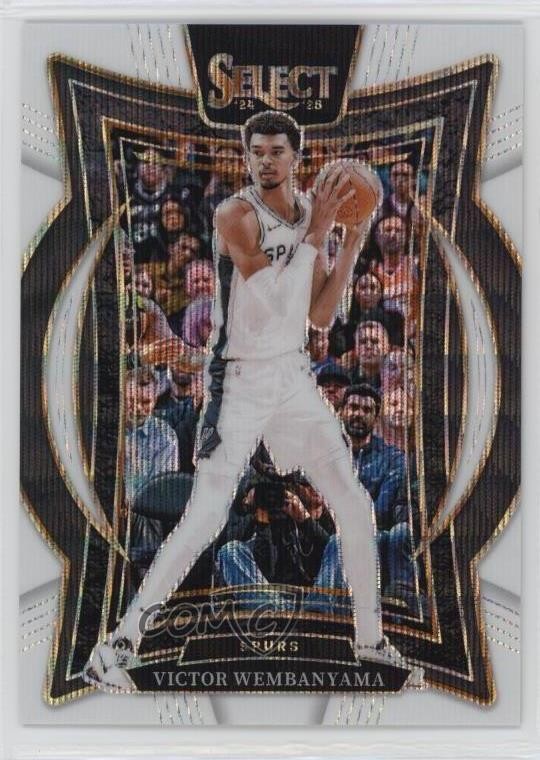 2024-25 Panini Select Concourse White Wave Prizm 2/99 Victor Wembanyama #9 1d0h