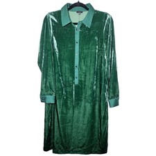 NEW Talbots Velvet Popover Shirt Dress Women's Size Medium