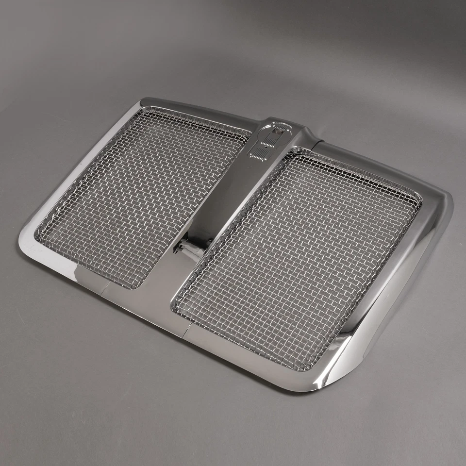 Marco de rejilla cromada delantera con repuesto de red de malla para Kenworth T680 2014-2022 Foto 3 de 4