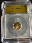 2017 $5 Gold Eagle, ICG MS 70🔥 gold label beautiful collectors piece