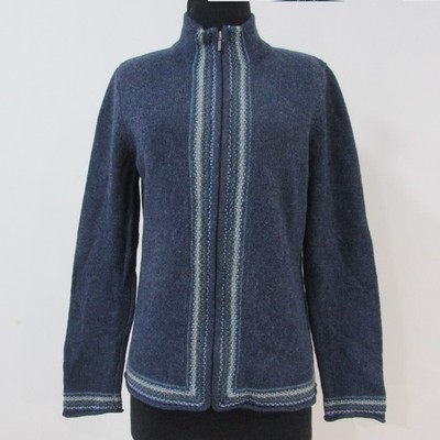 L.L.Bean Rundhals Cardigan Lammwolle Multi Brustumfang 34/36 UK SKU Y12370