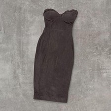 2016 House of CB Pia Taupe Suedette Midi Dress ASO Khloe Kardashian Size XS