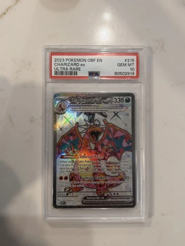 2023 POKEMON OBF EN-OBSIDIAN FLAMES ULTRA RARE #215 CHARIZARD EX PSA 10