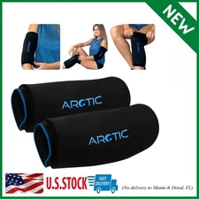 Two Pack | Elbow Ice Pack Wrap & Knee Ice Pack Wrap - Ice Sleeves Reusable Ge...