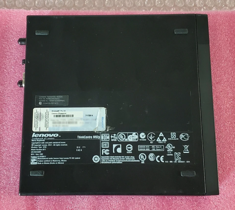 Lenovo ThinkCentre M92p USFF PC, i5-3470T/8GB/120GB SSD, Windows 10 Pro - Image 2 of 4