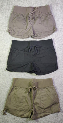 LOT OF 3 Rue 21 Shorts Size S Women s Elastic Waist Drawstring Gray Black Green
