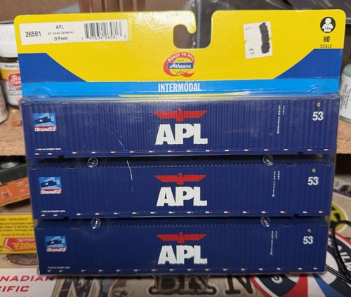 HO Scale Athearn APL 53’ Jindo (3 Pack ) Containers | eBay