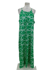 M&S Women's Maxi Dress Size 18 Green Mix Halter Neck Sleeveless New