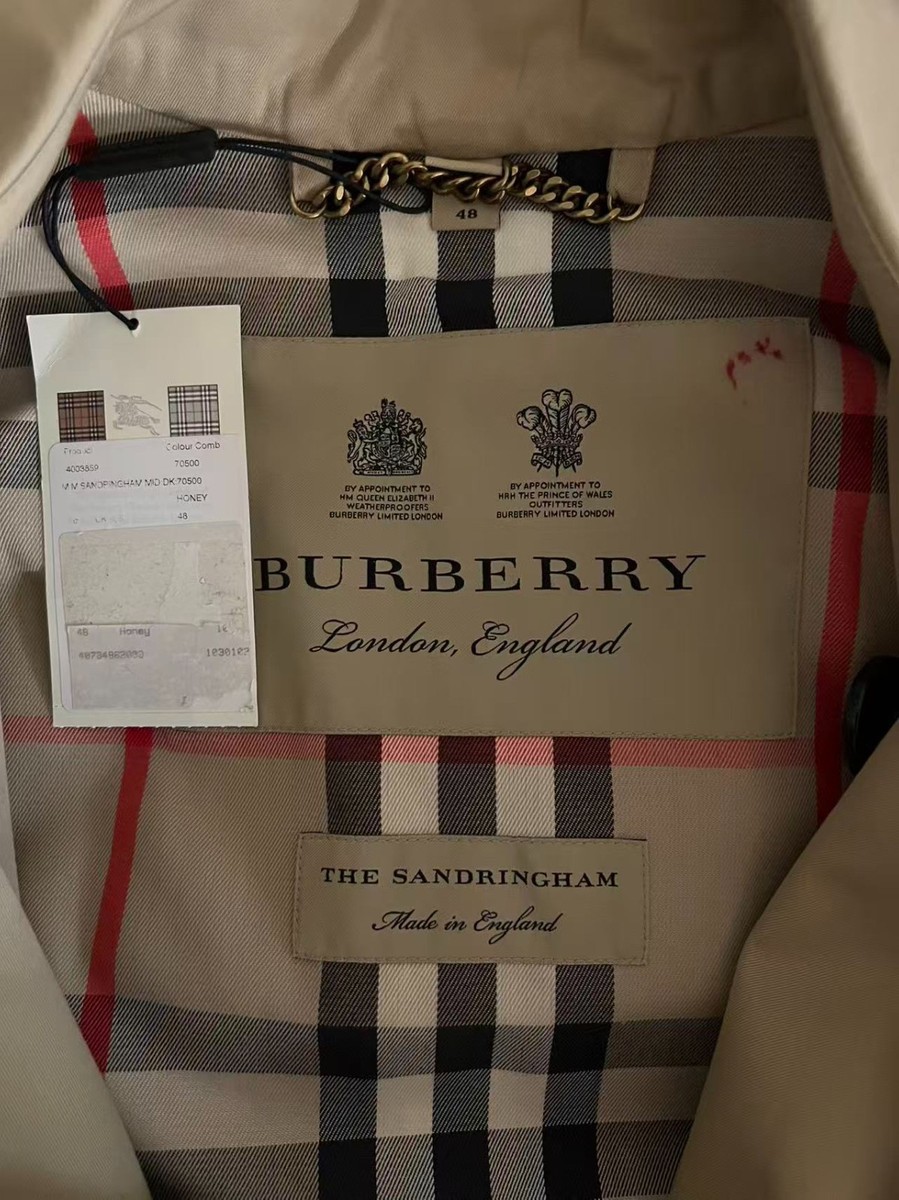 Brand New Burberry Heritage Sandringham Med Trench Coat,Honey