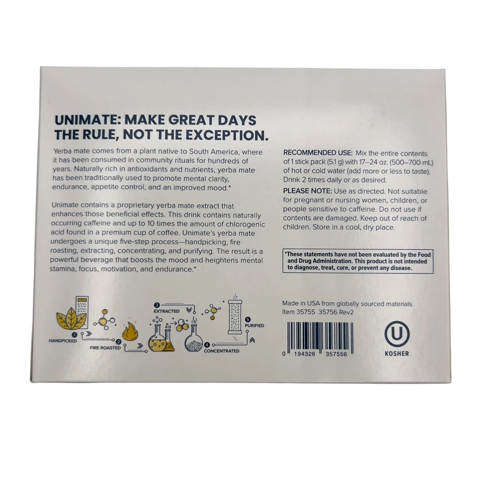 Suplemento dietético Unicity Unimate Lemon Drink Mix 5/10/15/20/30 varillas exp2027 Foto 3 de 4