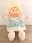 Vintage 1980s Cabbage Patch Kids Doll Baby Blue Eyes With Clothes and Hat Blonde