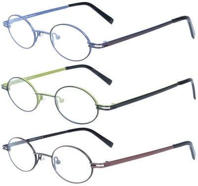Stylische Lesebrille POTTER aus Metall im Retro-Style 0,00 bis +4,00dpt | NEU