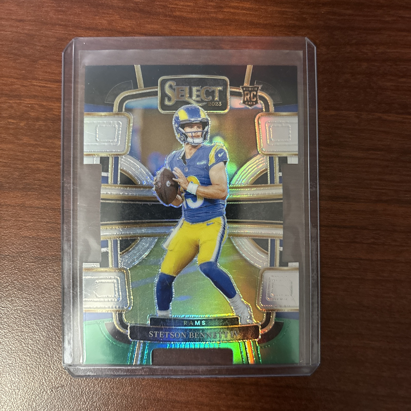 2023 Panini Select #55 Stetson Bennett IV Black and Green Prizms Die Cuts