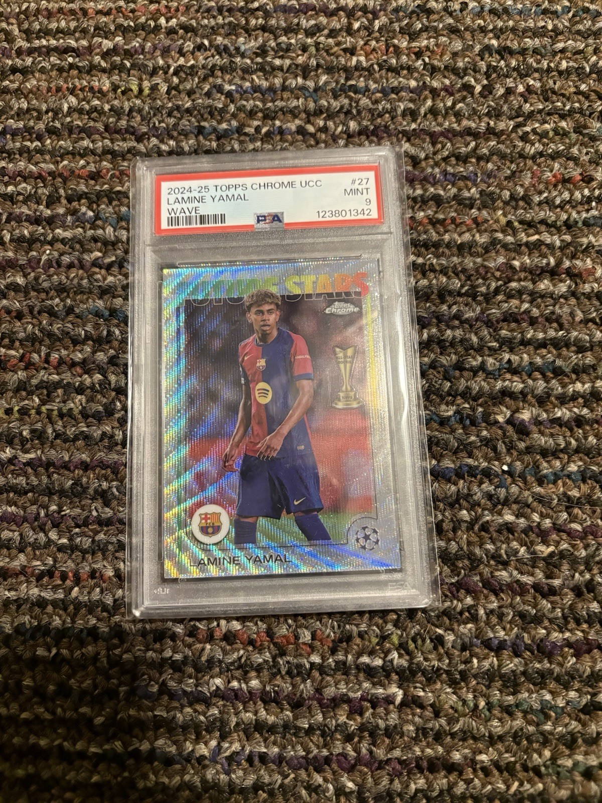 2024-25 Topps Chrome Uefa Cc - Future Stars Lamine Yamal #27 Wave Refractor