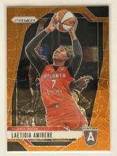 2024 Panini Prizm WNBA Orange Velocity Prizms #54 Laeticia Amihere Atlanta Dream