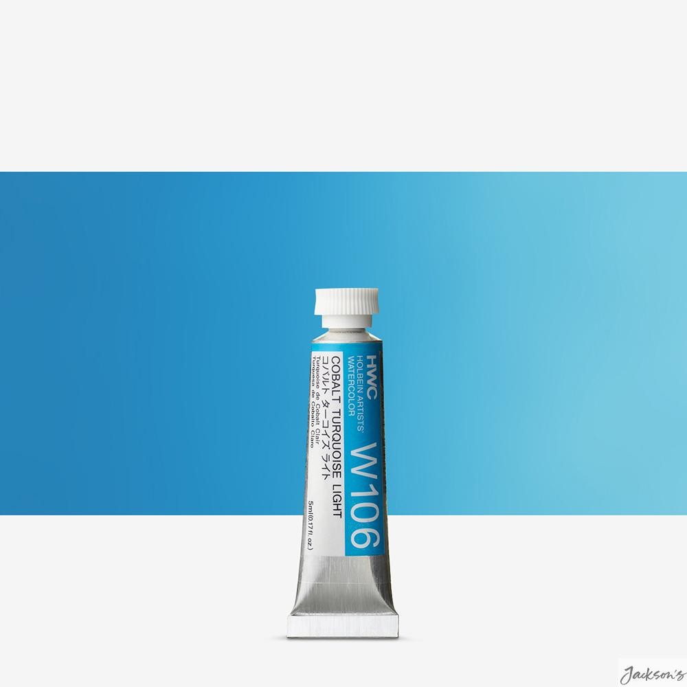 Holbein Artists' Watercolour Paint Tube 5ml Cobalt Turquoise Light Colour
