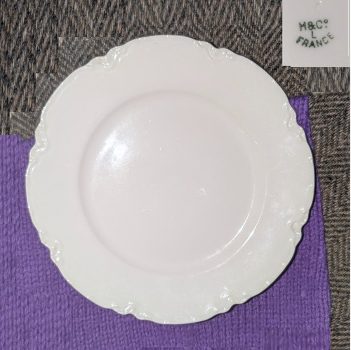 H & Co Haviland  plate. SALE! Randon white pattern estimate 1888-1896 - 7 3/8"