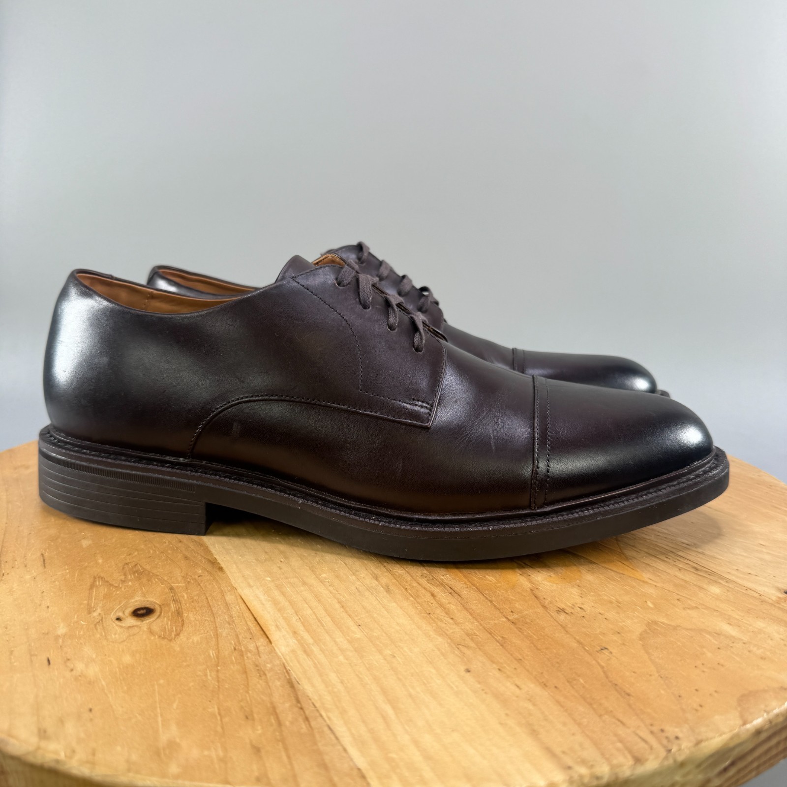 Polo Ralph Lauren Asher Cap Toe Derby Shoes Men’s Size 13 Dark Brown $195
