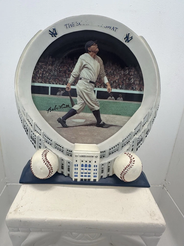 BABE RUTH SULTAN OF SWAT PLATE BRADFORD EXCHANGE YANKEE STADIUM 75th ANNIVERSARY - Image 3 of 4