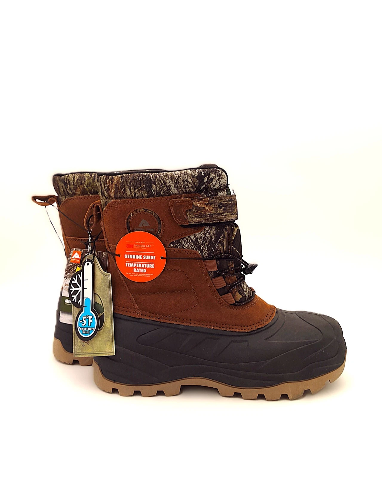 Ozark Trail Men Suede Snow Boots Size 8 | Thinsulate | High Top | New Tags