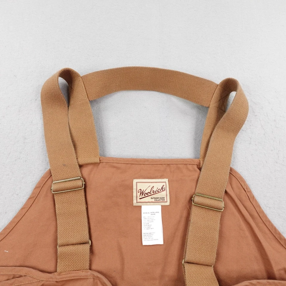 Woolrich Vest Mens XL Brown Hi Vis Bird Hunting Canvas Outdoor Guide Game Bag - Image 2 of 4