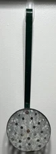 Vintage Ice Fishing Metal Skimmer Strainer 15”  Heavy Duty Green Handle (12”)