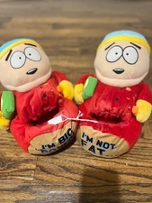 South Park Cartman Plush Slippers Size S 7 - 8 red I'M NOT FAT men or women New