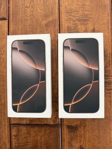 Two (2) Original BOXES ONLY - APPLE iPHONE 16 PRO / Desert Titanium (*box only*)