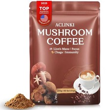 Organic Mushroom Coffee, 7 Adaptogenic Mushrooms Lion s Mane, Reishi, Chaga,...