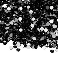 SS16 Glitzersteine Schwarz 1600 Stk. Runde Flachsteinchen 3,8-4,0 Mm