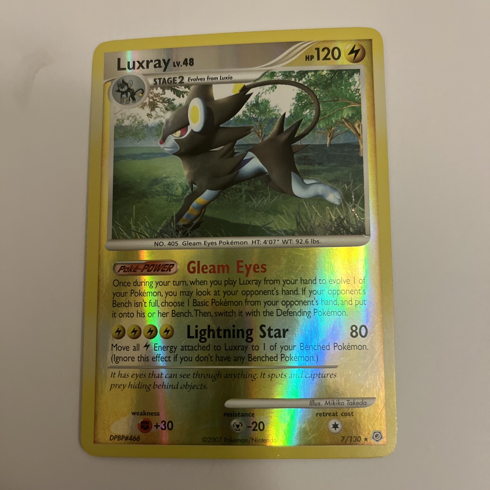 Pokémon TCG Luxray Diamond & Pearl 7/130 Reverse Holo Holo Rare