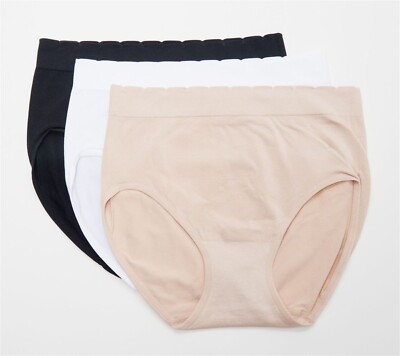 Breezies S 3 Seamless Comfort Scalloped Brief Panty Basic S NEW (769)