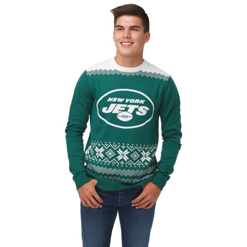 Уродливый свитер FOCO NFL Mens New York Jets 2021