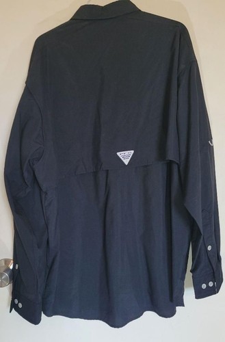 Camisa de pesca Columbia negra manga larga para hombre talla L, mancha - Imagen 5 de 8