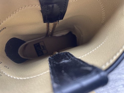 Botas para hombre Justin Basics talla 10D Roper Western cuero negro JB3000 - Imagen 11 de 16