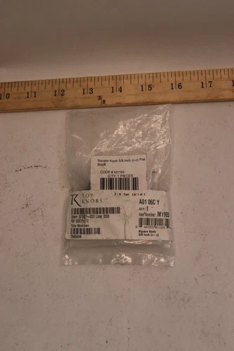 Top Knobs M1165 Square 5/8" Center to Center Finger Cabinet Pull Black Set of 7 - Picture 3 of 6