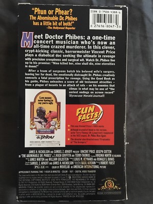 The Abominable Dr. Phibes (VHS 2000) Vincent Price Joseph Cotten