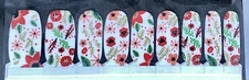 Real Nail Polish Strips 100% 18ct. Shelly Floral  Read Description Below