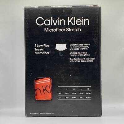 Calvin Klein Low Rise Trunks - 3 Pack Multicolor - Men's Size XL