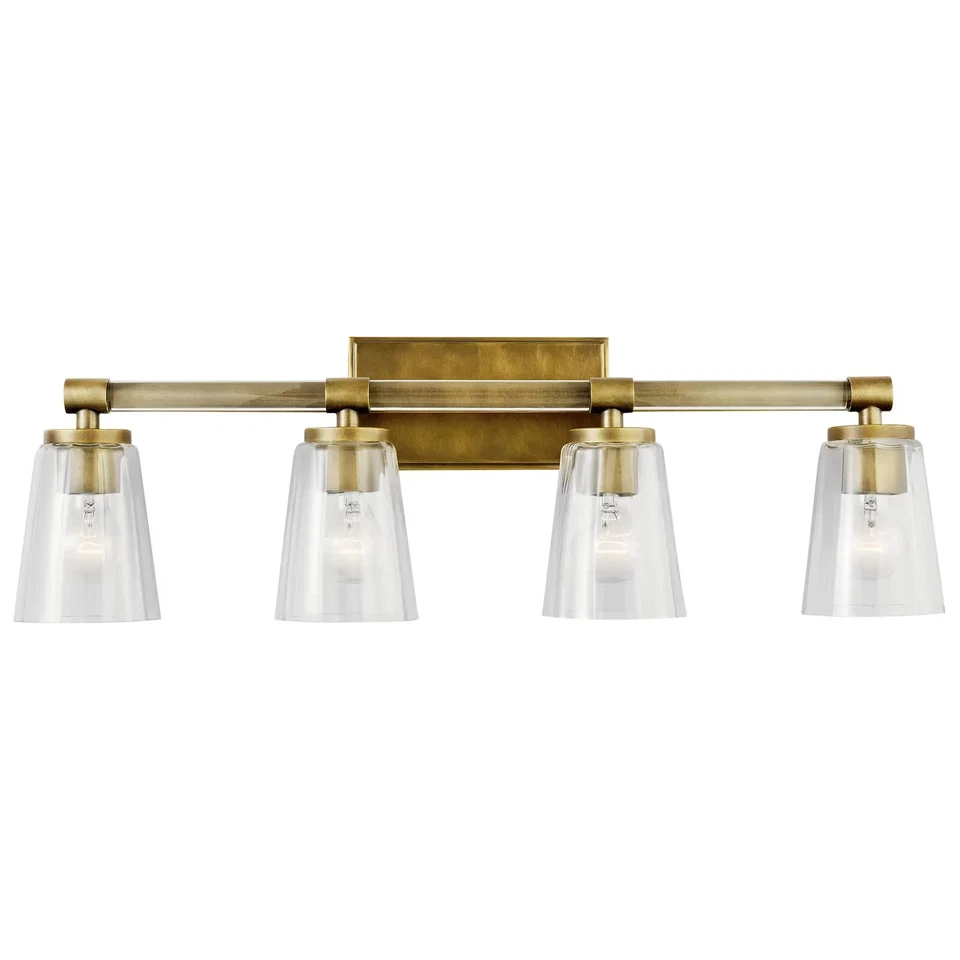 Kichler 45869NBR - Luz de tocador de baño Audrea 4 luces - Latón natural Foto 2 de 3