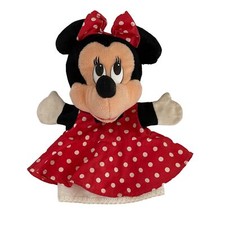 Vintage Disney Minnie Mouse Toy Hand Puppet Plush 10" Mattel 1993 Disneyland
