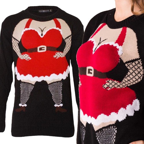 Mrs. Santa 3D Boobs Christmas Jumpers 