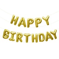 Happy Birthday Folien Luftballon Girlande In Gold Als Geburtstag Party Deko