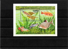 Sellos -Uganda - -Peces - Bloque