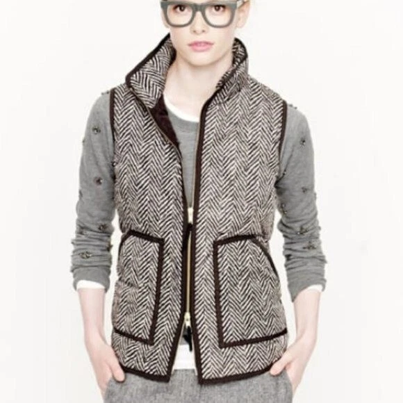 J crew factory herringbone vest clearance