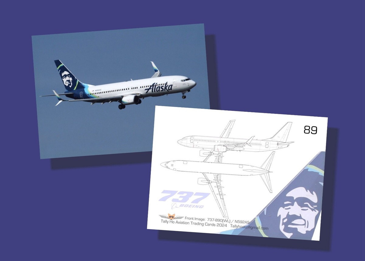 Alaska Airlines Trading Cards Boeing 737-800 Set of 50 FREE