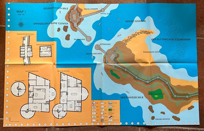 City System Map 1 ONLY 1040 Forgotten Realms 1988 AD&D Waterdeep