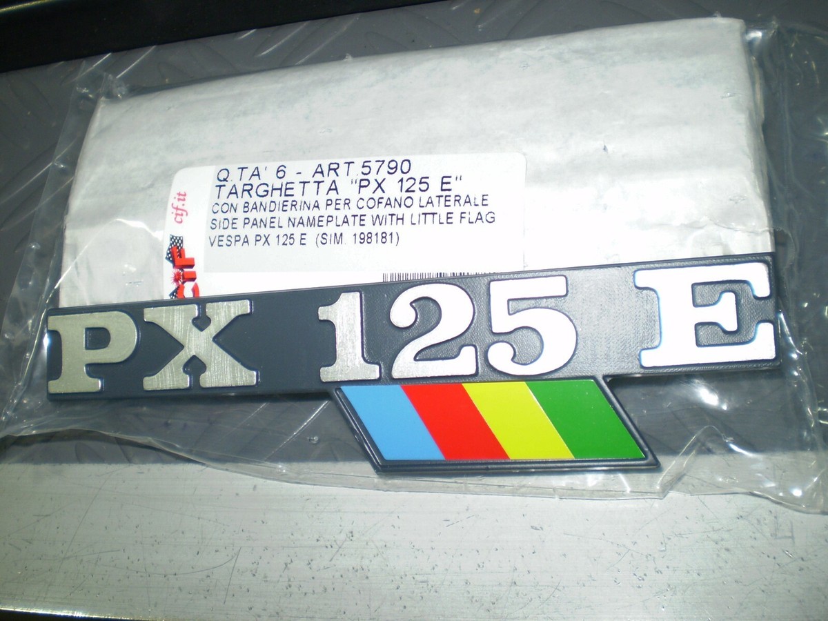 Targhetta Laterale Per Vespa PX125 - Ricambio Originale RMS, Design 'Piaggio' Per Cofano - Foto 8